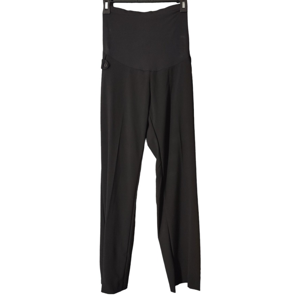 Maternity Pants Women's Adult PXS Motherhood Black‎ Knit Pregnancy Dress Slacks